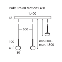 PUK! Pro Motion 80 - 3fg - anthrazit matt