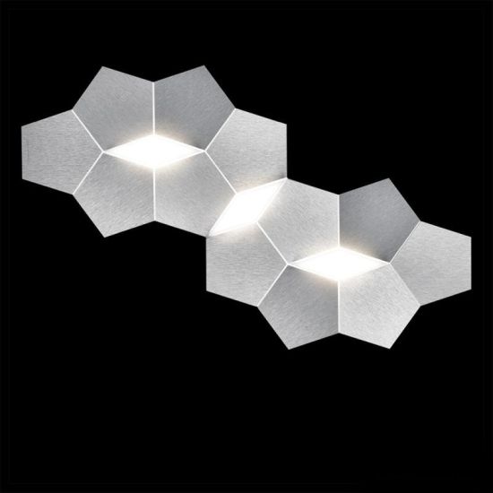 Deckenleuchten: Linde LED 3fg. Alu