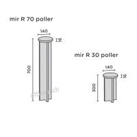 mir R 30 bollard - cool braun