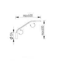 Wandleuchte Thea-W - mattnickel