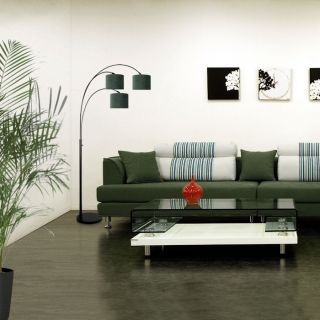 Bogenstehleuchte Sparkled 3fg schwarz matt