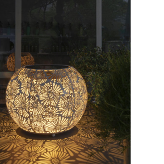 Solar Blossom Globe - antic weiss