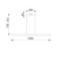Linda 152cm EasyLift up-/down schwarz matt(Auswahl)