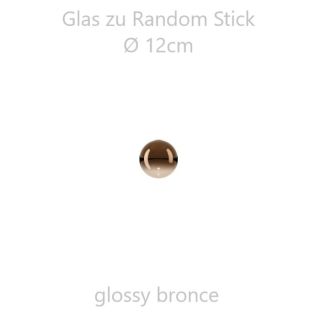 Glas Ø12cm Random Stick - glossy bronze