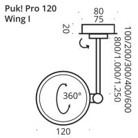 PUK! Pro 120 Wing l 30cm - weiss matt