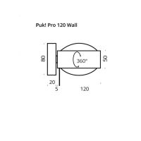 PUK! Pro Wall Ø120mm - ni/matt