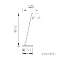 Tischleuchte Thea-T - effekt-bronze