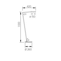 Leseleuchte Tessa-S - mattnickel