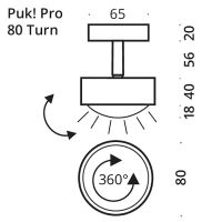 PUK! Pro Turn 80/120 down - chrom/matt (Auswahl)
