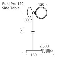 PUK! Pro 120 Side Table nickel matt (Auswahl)