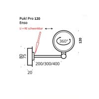 PUK! Pro 120 Enso 30cm - nickel matt