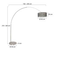 Bogenleuchte Sparkled light Stahl gebürstet