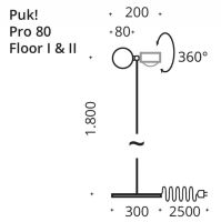 PUK! Pro 80 Floor Maxi I - chrom matt