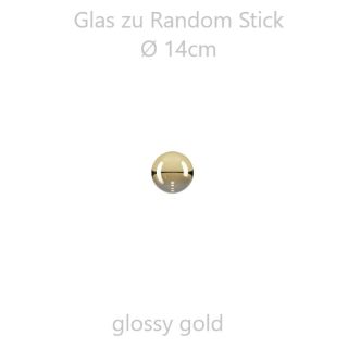 Glas Ø14cm Random Stick - gold