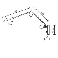 Wandleuchte MAIA-W - messing matt