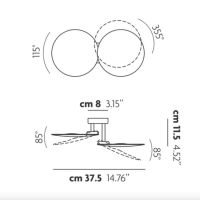 Puzzle Round Double Natural brown matt - 2700K