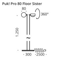 PUK! Pro 80 Floor Sister - messing geb.