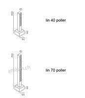lin 40 bollard schwarz