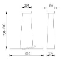 Marisa DTW up-/down 100cm schwarz Easylift