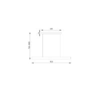 Fara 112cm EasyLift up-/down schwarz matt