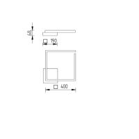 Deckenleuchte YOKO-Q500 - schwarz matt