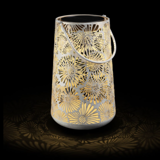 Solar Blossom Lantern 32.5cm - antic weiss
