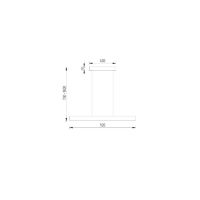 Fara 92cm EasyLift up-/down mattnickel