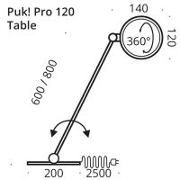 PUK! Pro 120 Table 600mm (Auswahl)