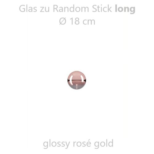 Glas Ø18cm Random Stick - rosé gold