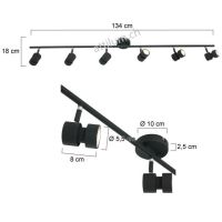 LED Spot Nastasja 6fg. schwarz