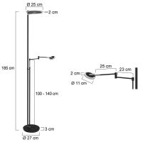 LED Stela Turound schwarz Klarglas