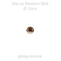 Glas Ø12cm Random Stick - glossy bronze