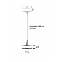Kivo Pendel 140mm EXT weiss 2700K (Auswahl)