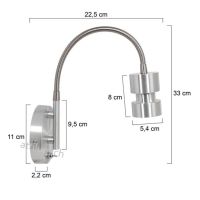 LED Spot Nastasja 1fg.flex alu geb.