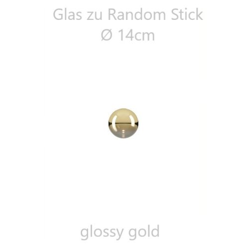 Glas Ø14cm Random Stick - gold