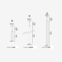 A-Tube medium 60cm weiss RAL9010