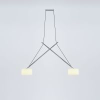 Twin LED aluminium Glanz
