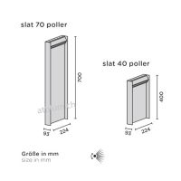 Slat Poller 40 schwarz