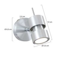 LED Spot Nastasja 1fg. alu geb.