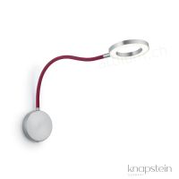 Wandleuchte Tessa-W-Flex - mattnickel-rot