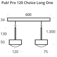 PUK! Pro Choice long ONE 120 - 2fg. - chrom glanz