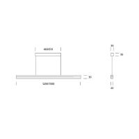 SPINA Pendel opal 1200 DIG alu elox 2700K (Auswahl)