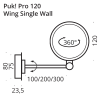 PUK! Pro 120 Wing l 30cm - nickel matt