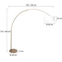 Bogenstehleuchte Sparkled light Bronze