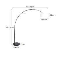 Bogenstehleuchte Sparkled light sz-matt
