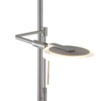 LED Stela Turound Stahl gebürstet Klarglas