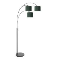 Bogenstehleuchte Sparkled 3fg schwarz matt