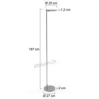 LED Stela Turound schwarz matt - smoke