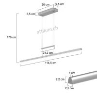 Profilo LED 114 schwarz