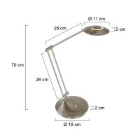 LED Tila Zodiac Stahl gebürstet